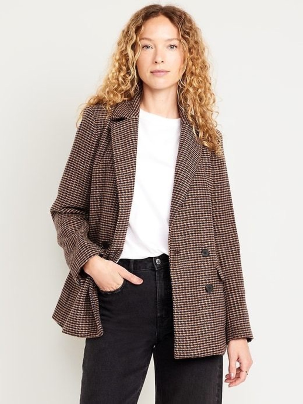 Old Navy Brown houndstooth blazer